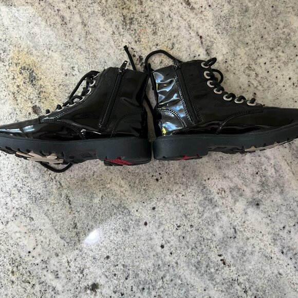 Zara | Disney Mickey Mouse Patent Leather‎ Combat Boots | SZ 34 (US Size 2) - Picture 11 of 13